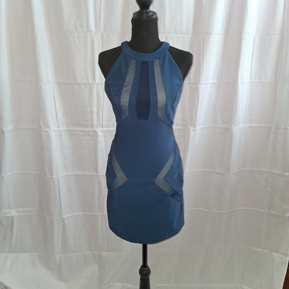 Sexy Blue Cocktail dress made by Honey and Rosie size small